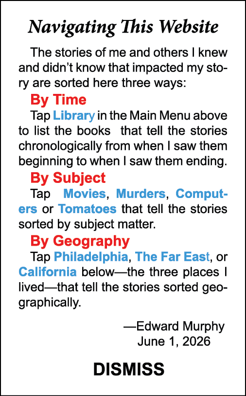 Navigating This Website The stories of me and others I knew and didn’t know that impacted my story are sorted here th...