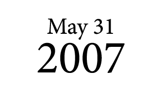 May 31 2007