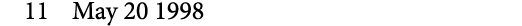 11 May 20 1998