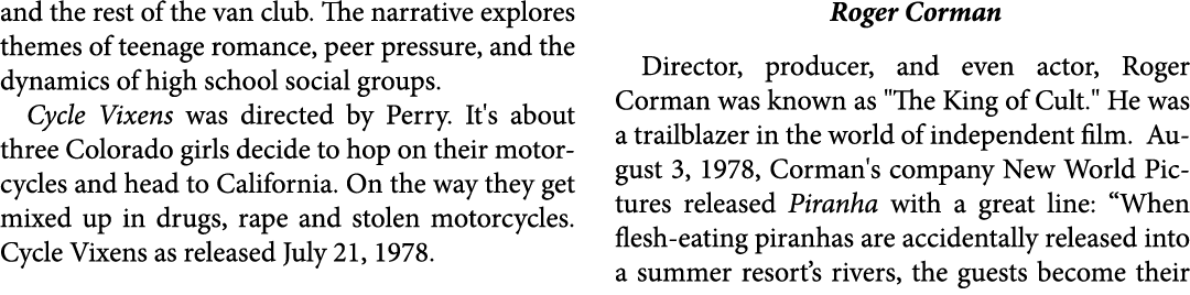 and the rest of the van club. The narrative explores themes of teenage romance, peer pressure, and the dynamics of hi...