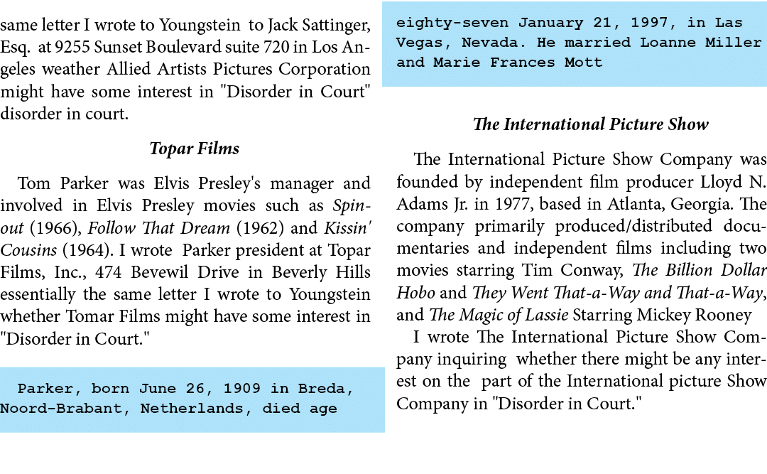 same letter I wrote to Youngstein to ﻿Jack Sattinger, Esq. at 9255 Sunset Boulevard suite 720 in Los Angeles weather ...