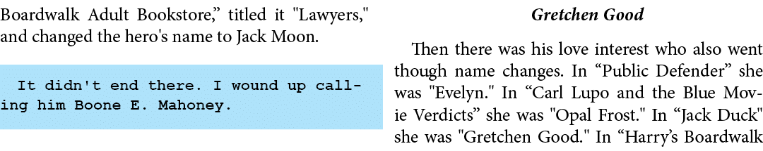 Boardwalk Adult Bookstore,” titled it \“Lawyers,\" and changed the hero's name to ﻿Jack Moon. It didn't end there. I ...
