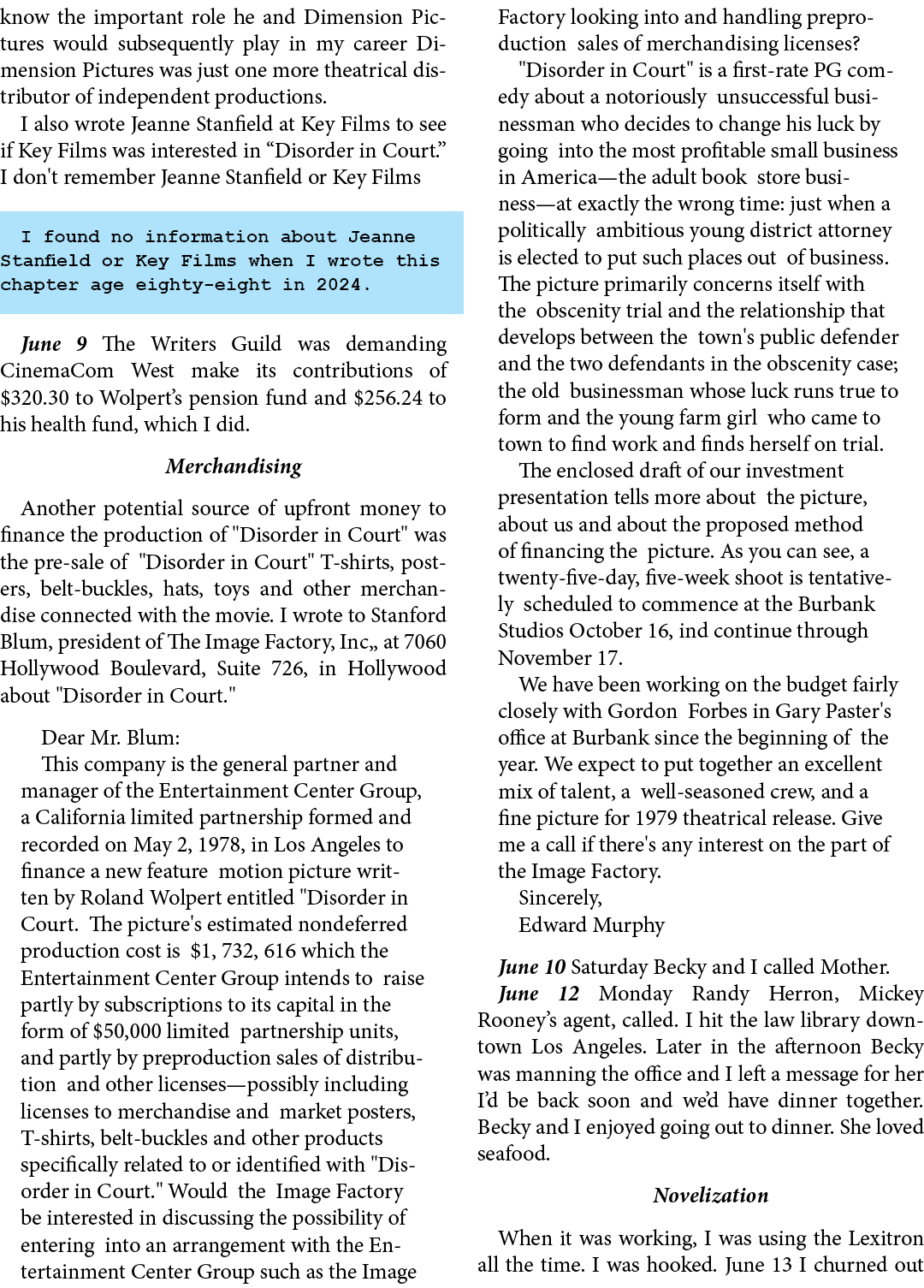 know the important role he and ﻿Dimension Pictures would subsequently play in my career ﻿Dimension Pictures was just ...