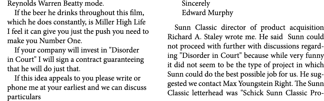 Reynolds Warren Beatty mode. If the beer he drinks throughout this film, which he does constantly, is Miller High Lif...