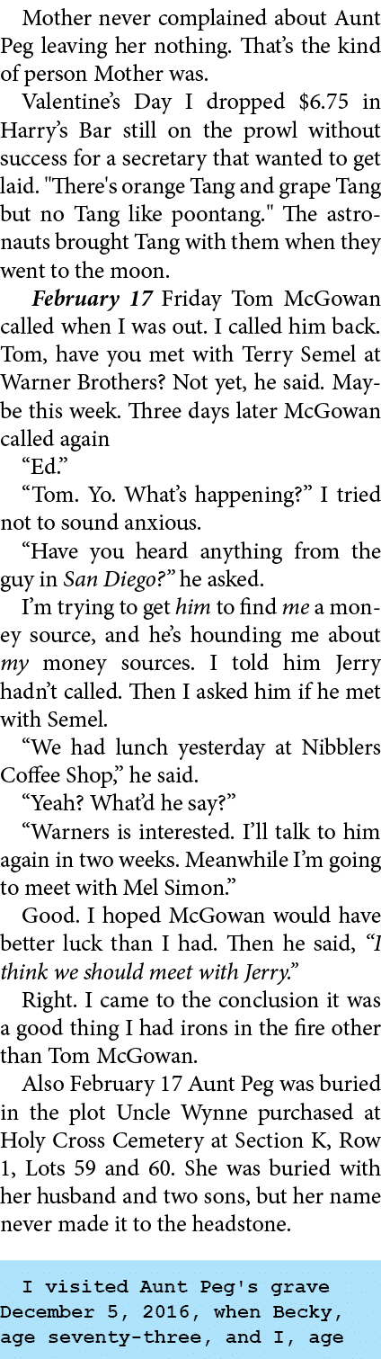 Mother never complained about ﻿Aunt Peg leaving her nothing. That’s the kind of person Mother was. ﻿Valentine’s Day I...
