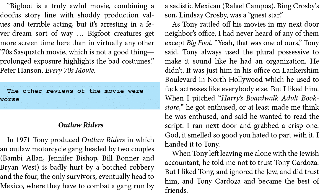 “﻿Bigfoot is a truly awful movie, combining a doofus story line with shoddy production values and terrible acting, bu...