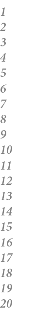 1 2 3 4 5 6 7 8 9 10 11 12 13 14 15 16 17 18 19 20 
