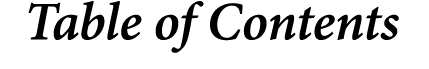 Table of Contents