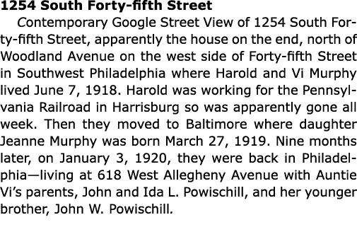 1254 South Forty fifth Street Contemporary ﻿Google Street View of 1254 South Forty fifth Street, apparently the house...