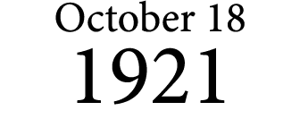 October 18 1921