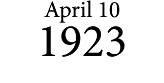April 10 1923