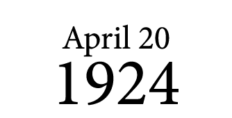 April 20 1924