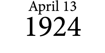 April 13 1924