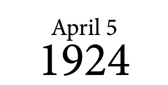 April 5 1924