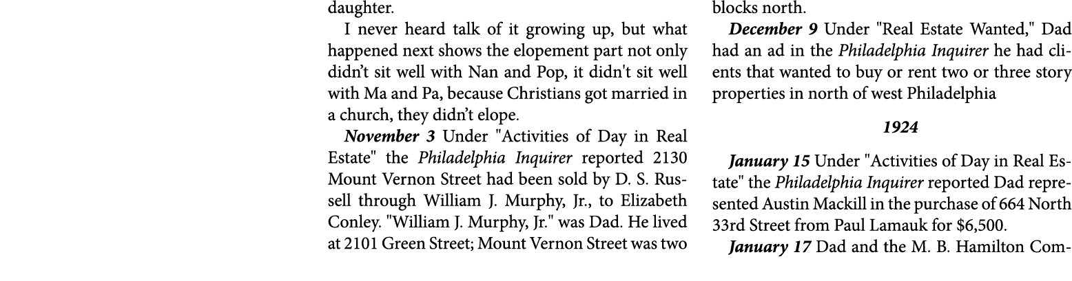 daughter. I never heard talk of it growing up, but what happened next shows the elopement part not only didn’t sit we...