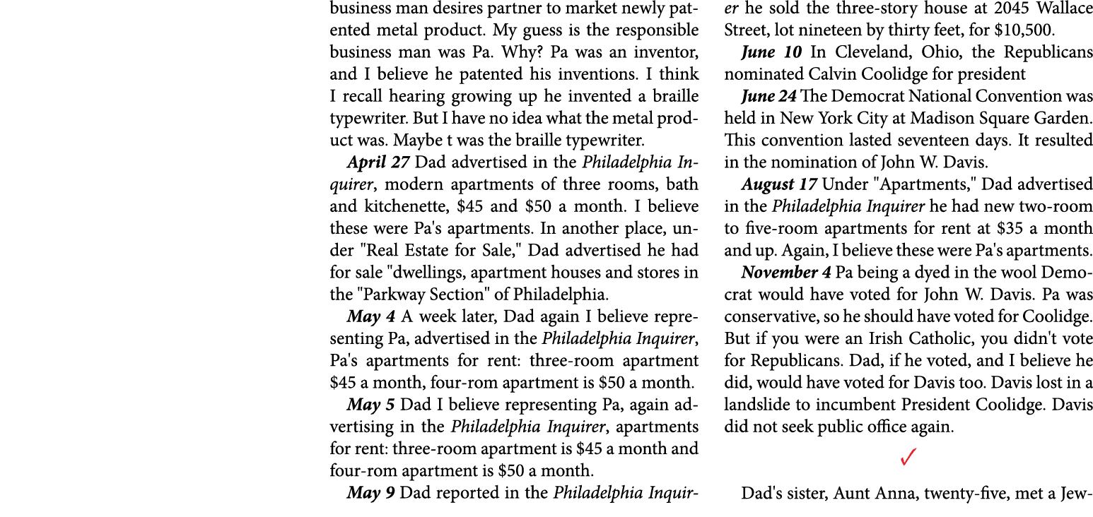 business man desires partner to market newly patented metal product. My guess is the responsible business man was Pa....