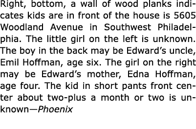 Right, bottom, a wall of wood planks indicates kids are in front of the house is 5605 ﻿Woodland Avenue in Southwest P...