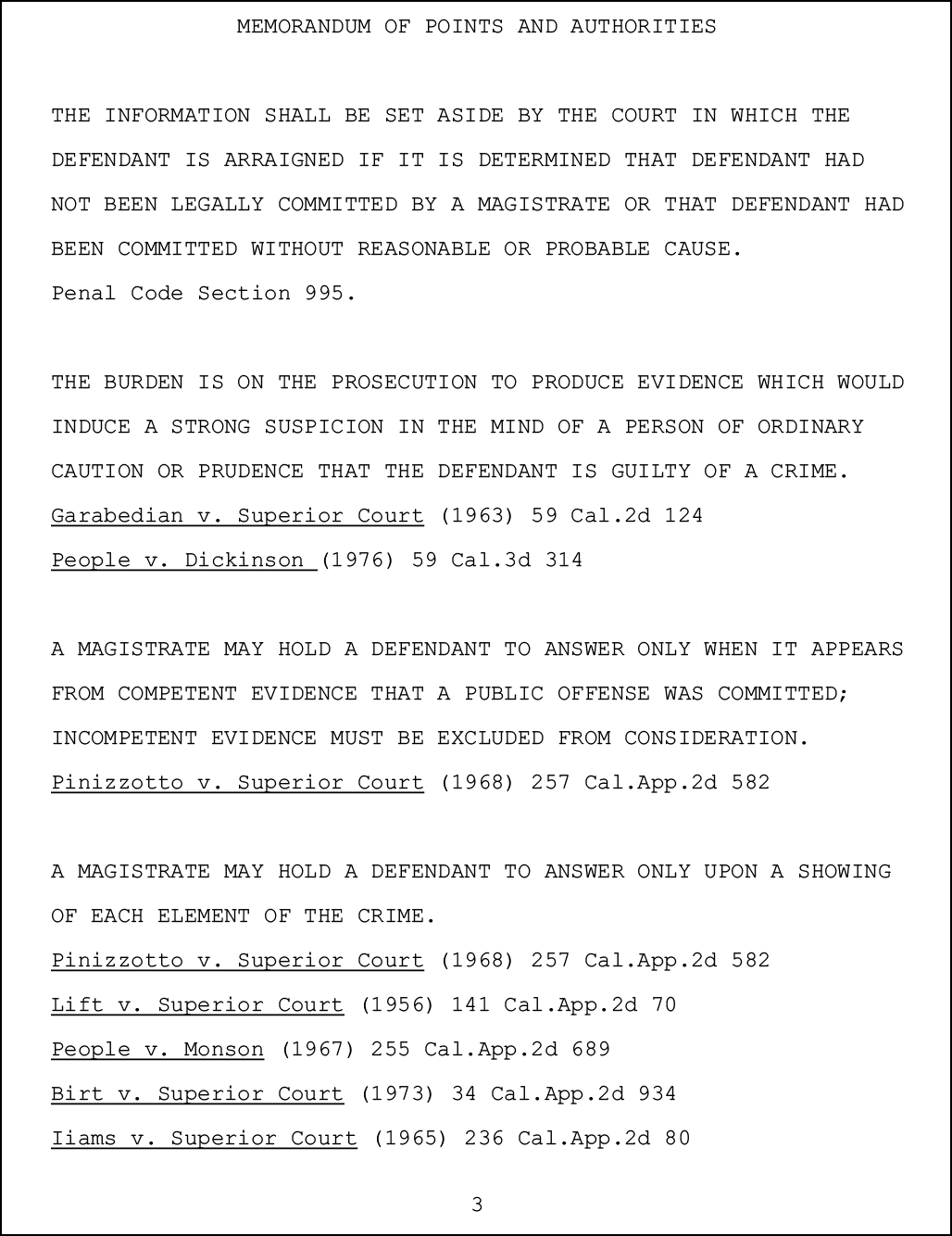  Attorney for Defendant; Thomas Earl White;   ;           ;  SUPERIOR COURT OF THE STATE OF CALIFORNIA ;  IN AND FOR THE COUNTY OF LOS ANGELES ; THE PEOPLE OF 