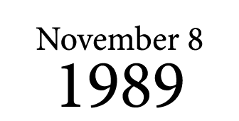 November 8 1989
