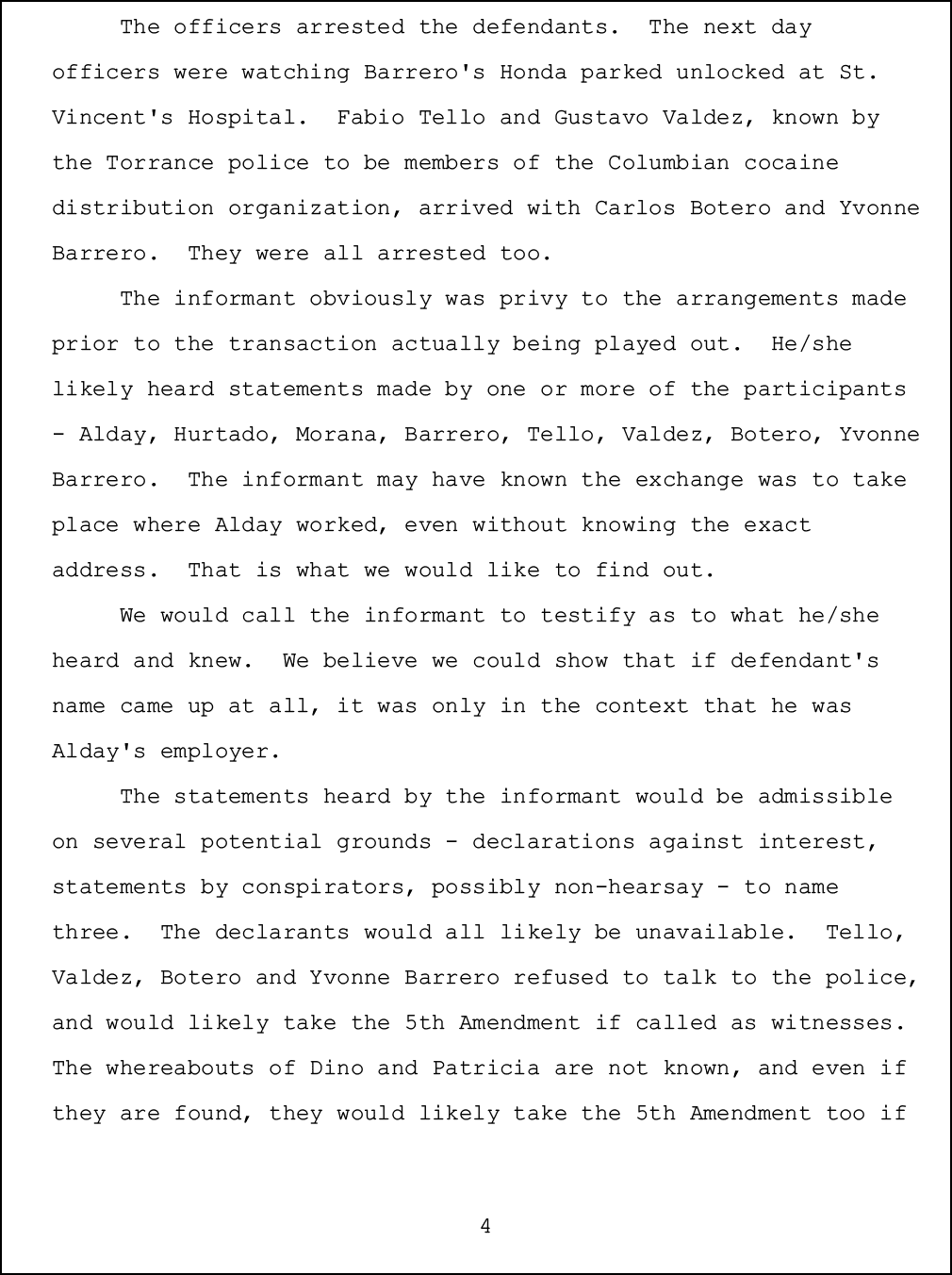  Attorney for Defendant; Thomas Earl White;   ;           ;  SUPERIOR COURT OF THE STATE OF CALIFORNIA ;  IN AND FOR THE COUNTY OF LOS ANGELES ; THE PEOPLE OF 