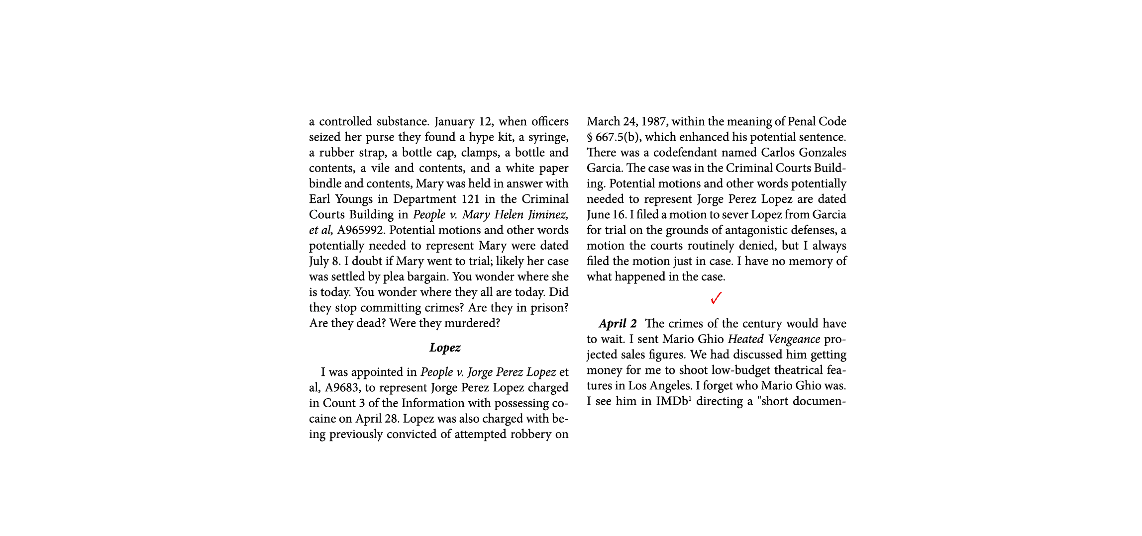 a controlled substance. January 12￼, when officers seized her purse they found a hype kit, a ﻿syringe, a rubber strap...
