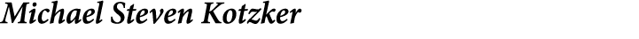 Michael Steven Kotzker