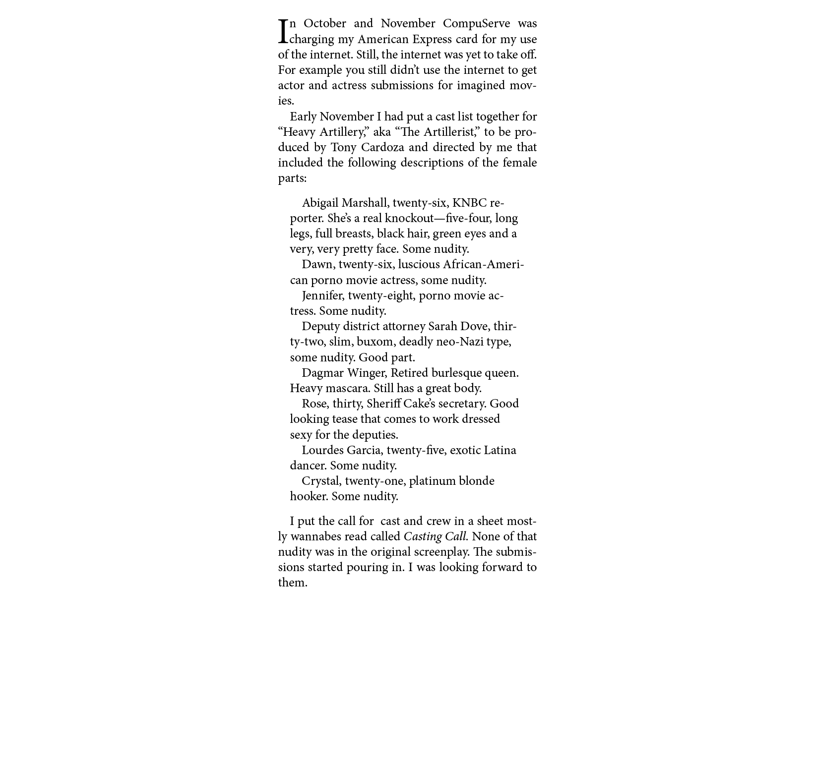 In October and November ﻿CompuServe￼ was charging my ﻿American Express card for my use of the internet. Still, the in...