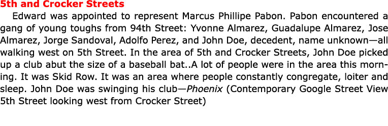 5th and Crocker Streets Edward was appointed to represent ﻿Marcus Phillipe Pabon. Pabon encountered a gang of young t...