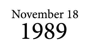  November 18 1989