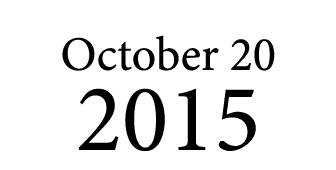 October 20 2015