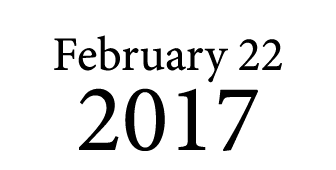 February 22 2017