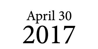 April 30 2017