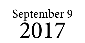 September 9 2017