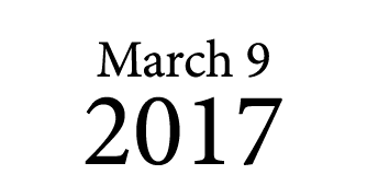 March 9 2017