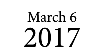 March 6 2017