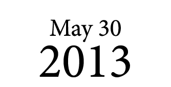 May 30 2013