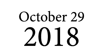 October 29 2018