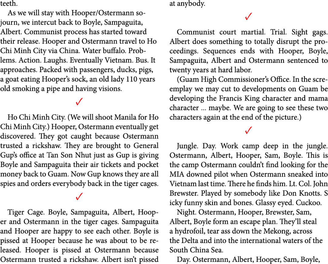 teeth. As we will stay with Hooper/Ostermann sojourn, we intercut back to Boyle, Sampaguita, Albert. Communist proces...