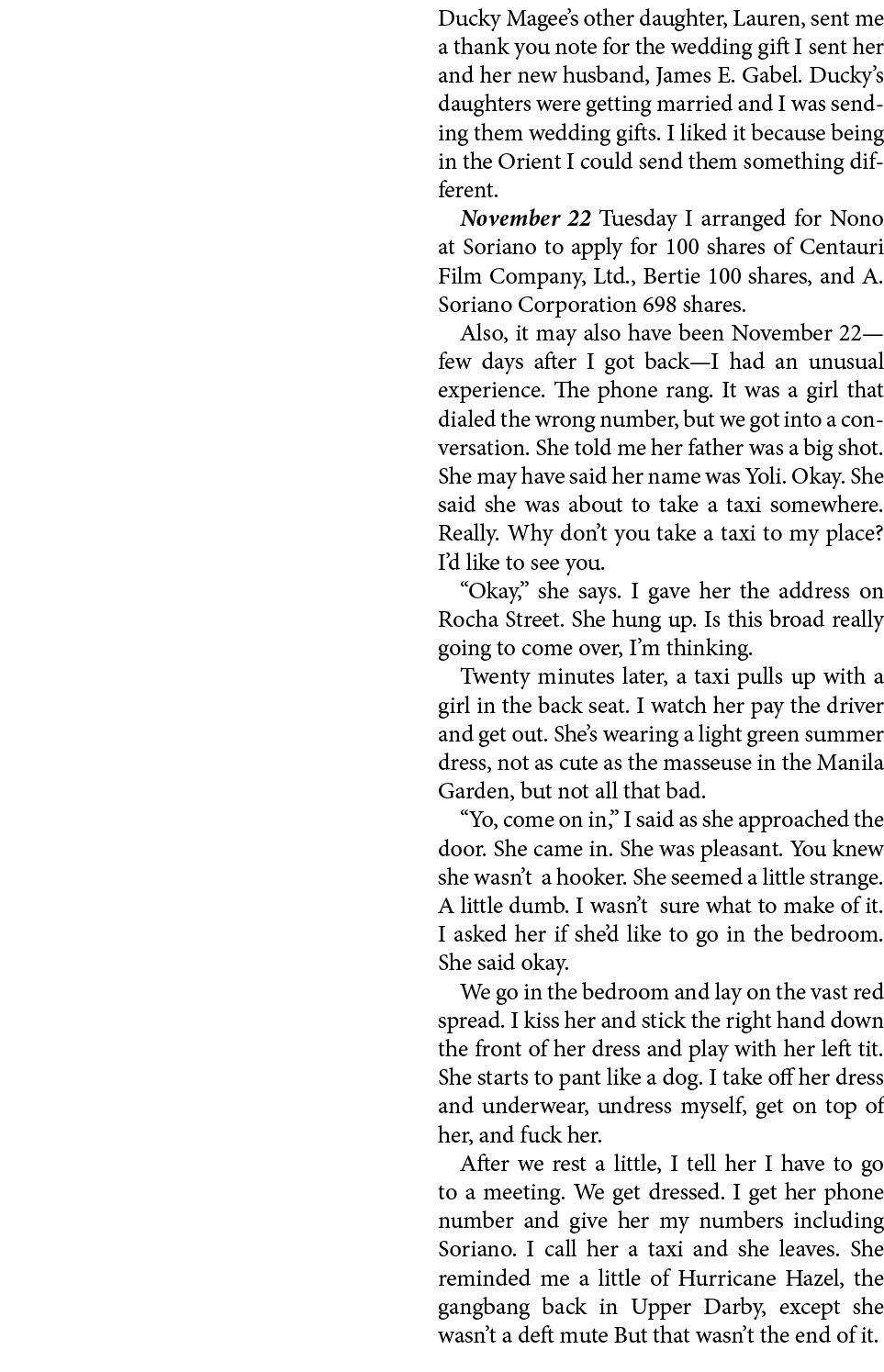 Ducky Magee’s other daughter, Lauren, sent me a thank you note for the wedding gift I sent her and her new husband, ﻿...