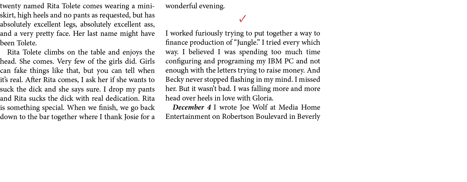 twenty named ﻿Rita Tolete comes wearing a miniskirt, high heels and no pants as requested, but has absolutely excelle...