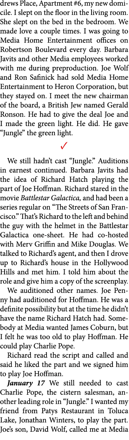 drews Place, Apartment #6, my new domicile. I slept on the floor in the living room. She slept on the bed in the bedr...