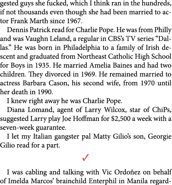gested guys she fucked, which I think ran in the hundreds, if not thousands even though she had been married to actor...