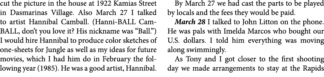 cut the picture in the house at 1922 Kamias Street in Dasmarinas Village. Also March 27 I talked to artist Hannibal C...