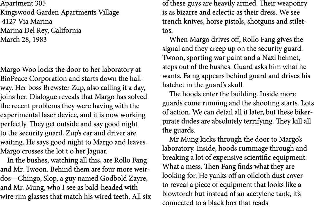 Apartment 305 Kingswood Garden Apartments Village 4127 Via Marina ﻿Marina Del Rey, California March 28, 1983 Margo Wo...