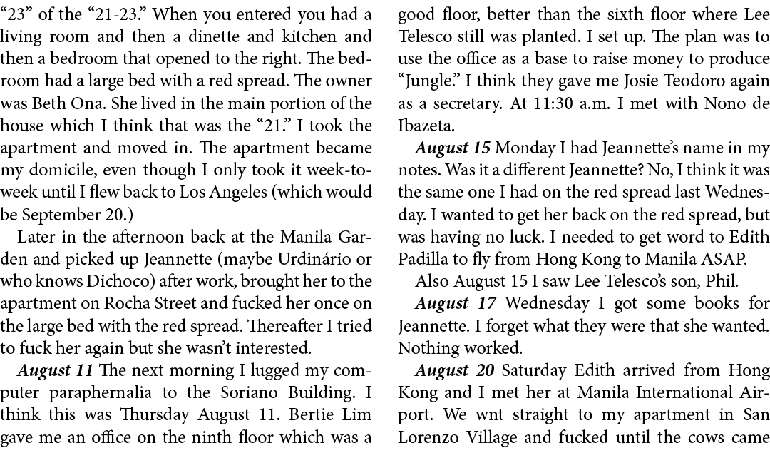 “23” of the “21 23.” When you entered you had a living room and then a dinette and kitchen and then a bedroom that op...