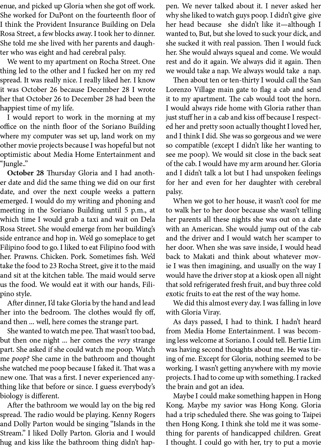 enue, and picked up Gloria when she got off work. She worked for DuPont on the fourteenth floor of I think the Provid...