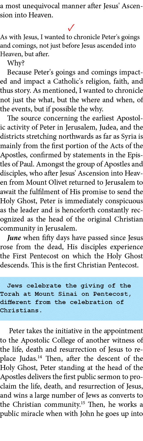 a most unequivocal manner after ﻿Jesus' Ascension into Heaven. ✓ As with ﻿Jesus, I wanted to chronicle ﻿Peter's going...