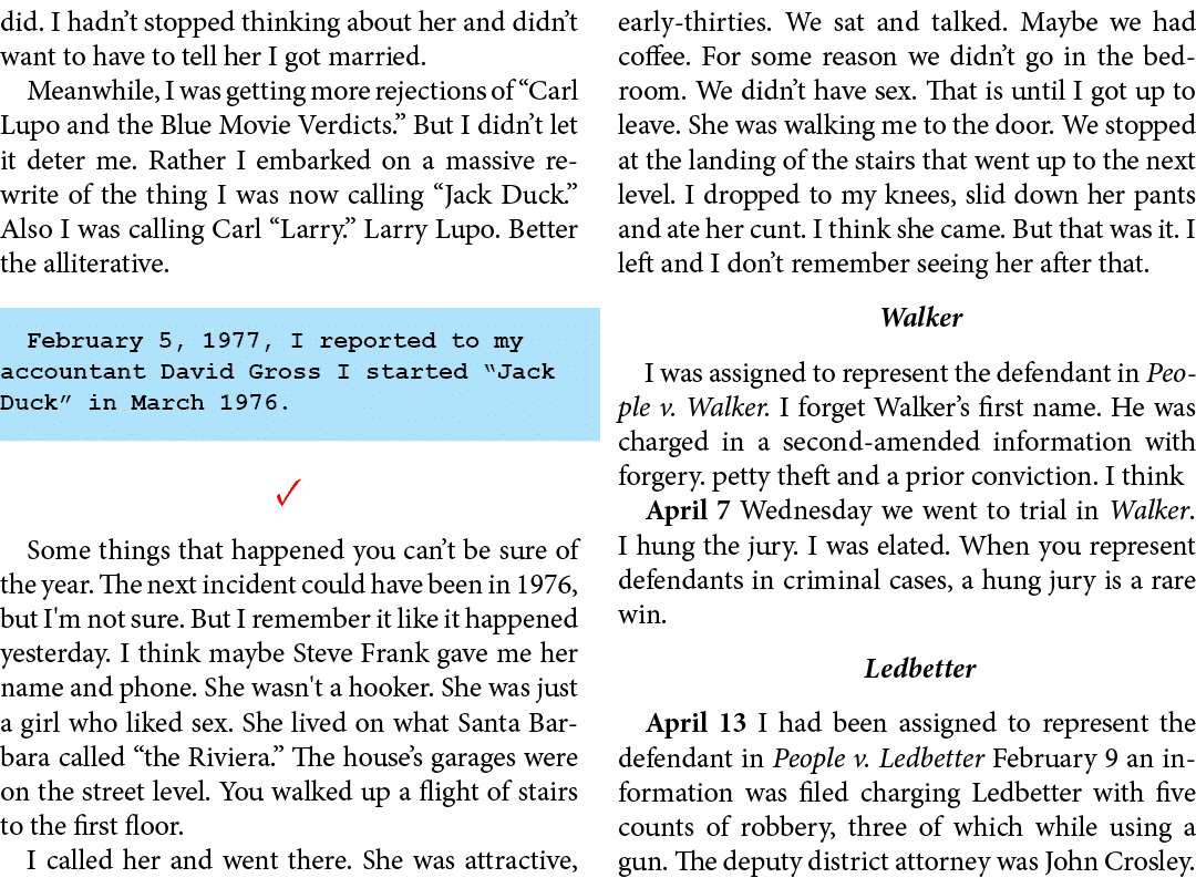 did. I hadn’t stopped thinking about her and didn’t want to have to tell her I got married. Meanwhile, I was getting ...