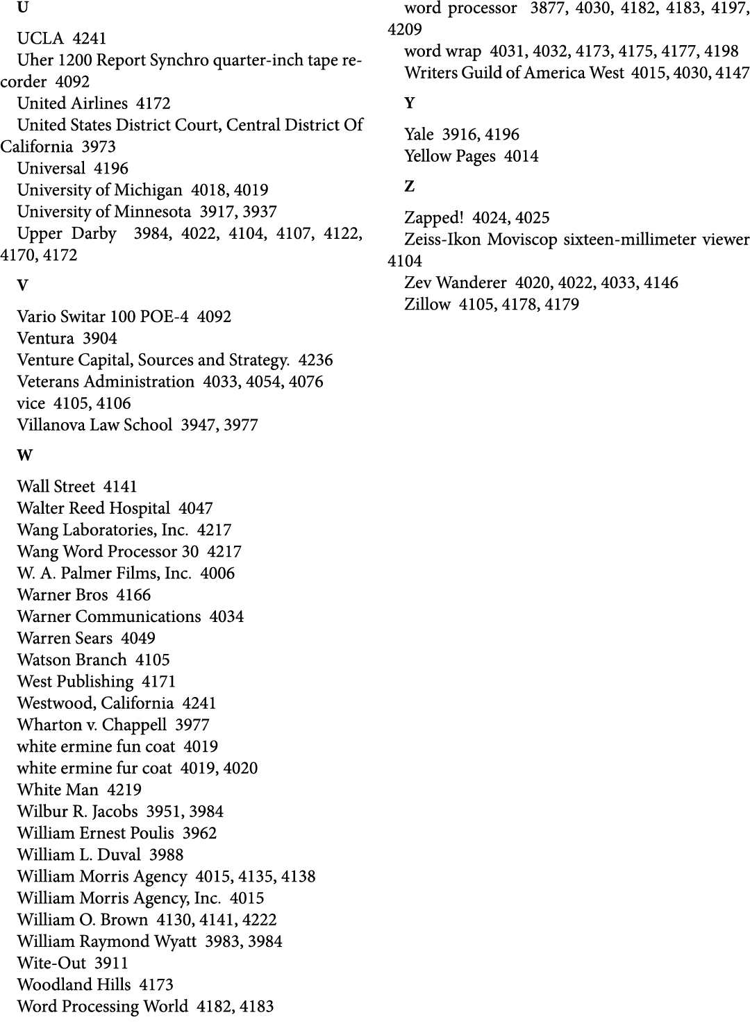 U UCLA 4241 Uher 1200 Report Synchro quarter inch tape recorder 4092 United Airlines 4172 United States District Cour...