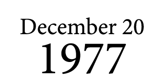 December 20 1977